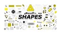 Neo memphis geometric shapes collection Royalty Free Stock Photo